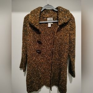 Curio Brown Sweater Cardigan Size Small